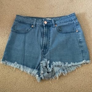 High Rise Jean Shorts